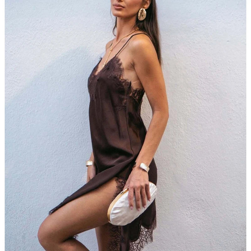 Satin Lace Elegance Dress